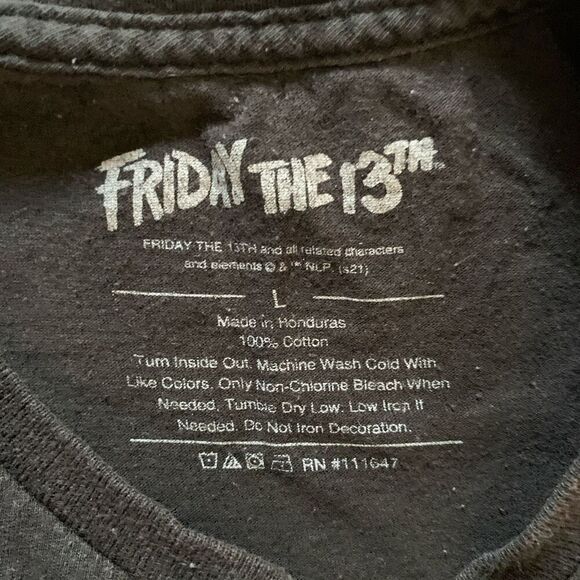 Friday The 13th Mens T Shirt Size Large Black Camp Crystal Lake No Place To Hide - Picture 2 of 5
